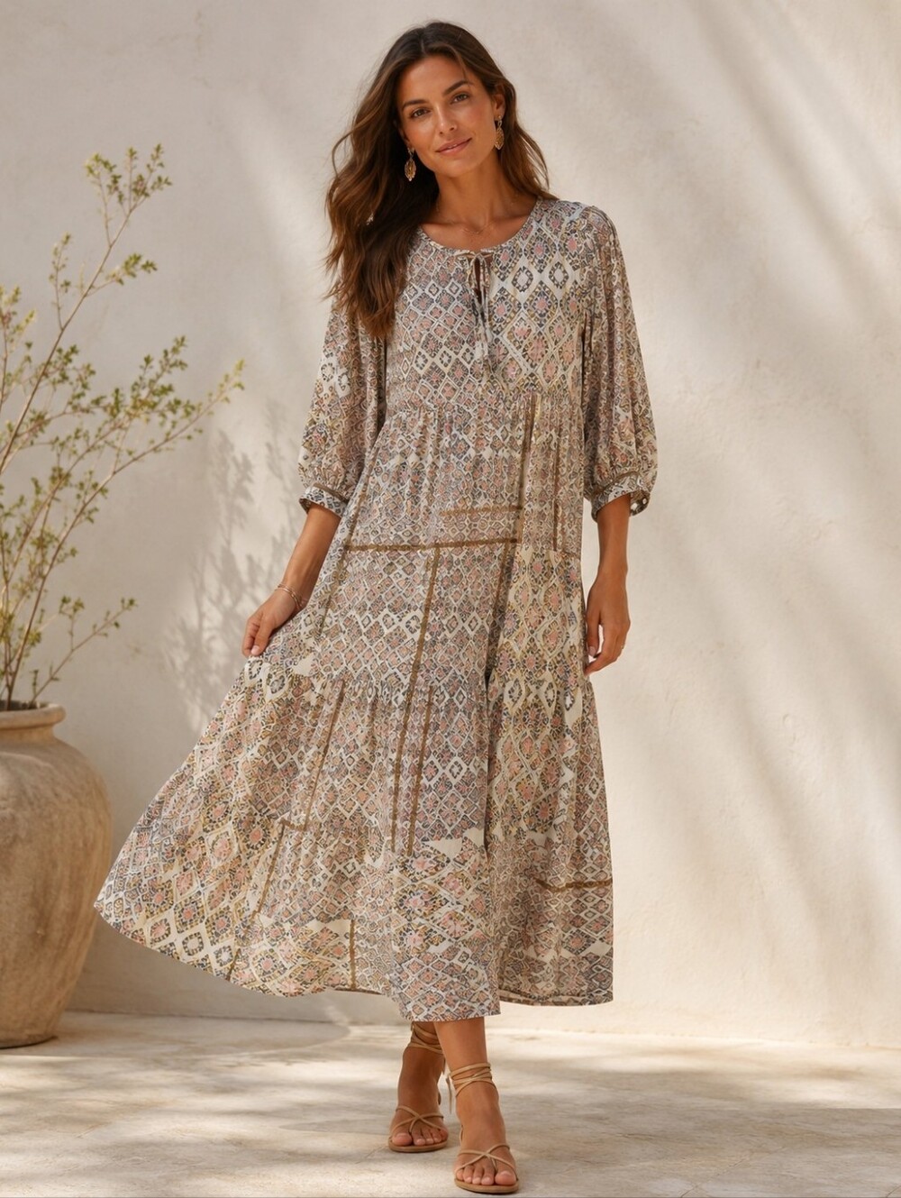 ONLY  DRESERT DELUXE MAXI DRESS Size L